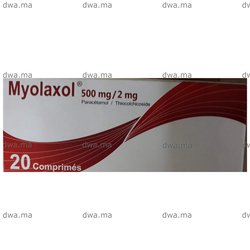 medicament MYOLAXOL500 MG / 2 MGBoite de 20 maroc