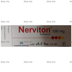 medicament NERVITON100 MGBoite de 30 maroc