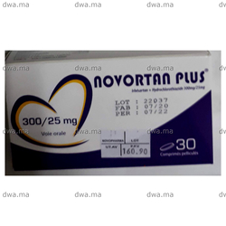 medicament NOVORTAN PLUS300MG / 25 MGBoite de 30 maroc