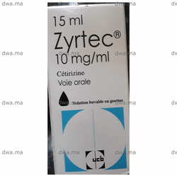 medicament ZYRTEC10 MG / MLFlacon de 15ml maroc